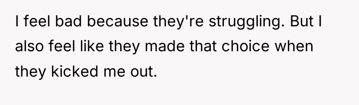 I feel bad because they're struggling. But I also feel...