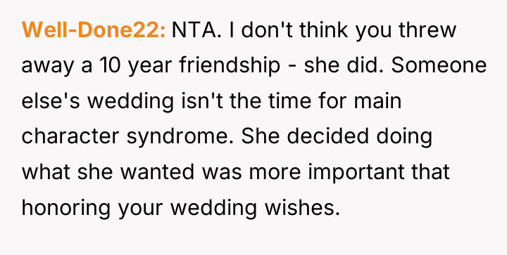 Well-Done22 NTA. I don't think you threw away a 10...