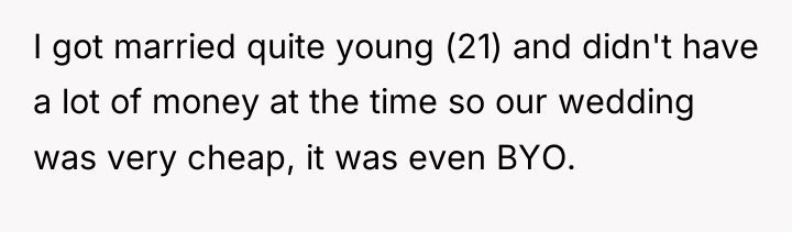 I got married quite young (21) and didn't have a...