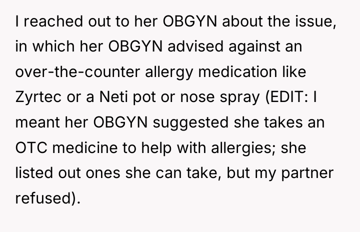 I reached out to her OBGYN about the issue, in...