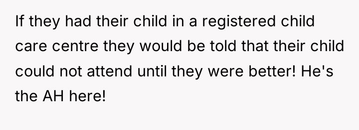 If they had their child in a registered child care...