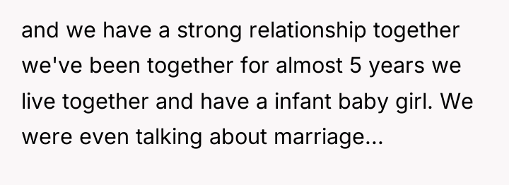and we have a strong relationship together we've been together...