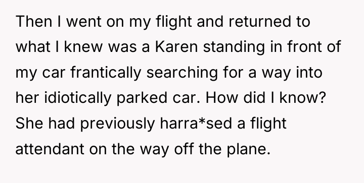 Then I went on my flight and returned to what...