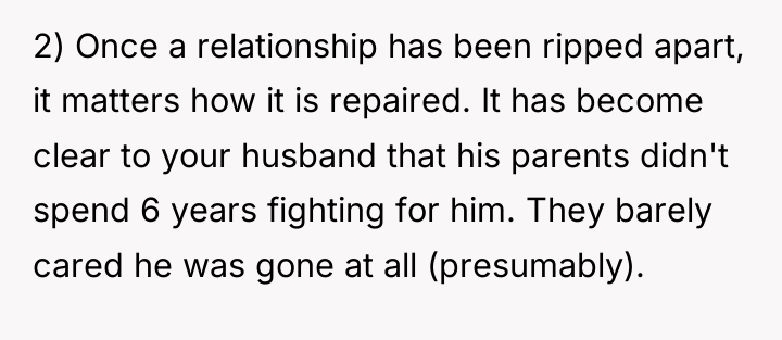 2) Once a relationship has been ripped apart, it matters...