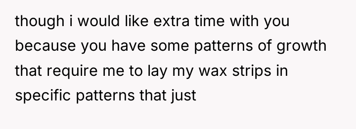 though i would like extra time with you because you...
