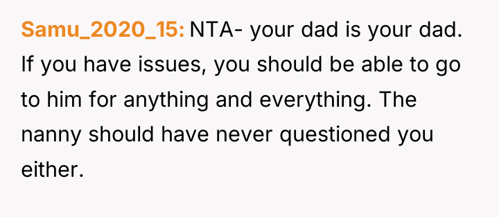 Samu_2020_15 NTA- your dad is your dad. If you have...