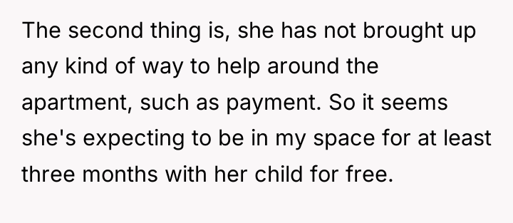 The second thing is, she has not brought up any...