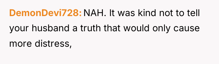 DemonDevi728 NAH. It was kind not to tell your husband...