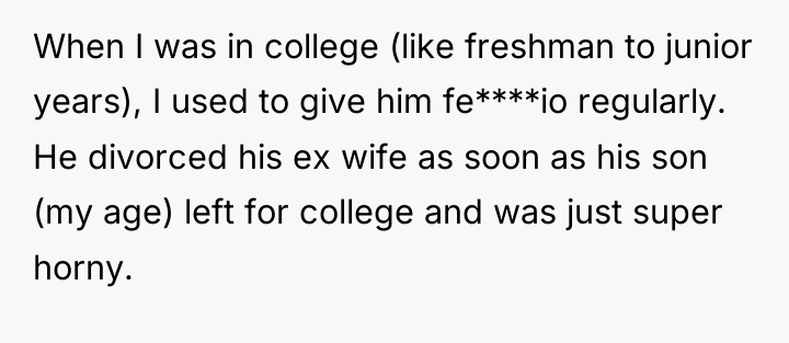 When I was in college (like freshman to junior years),...