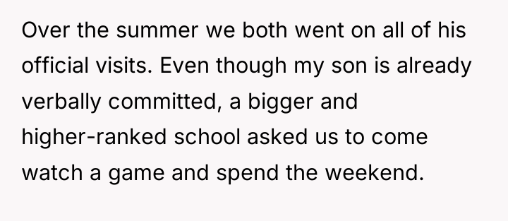 Over the summer we both went on all of his...