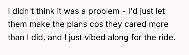 I didn't think it was a problem - I'd just...