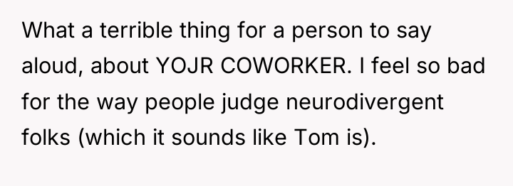 What a terrible thing for a person to say aloud,...