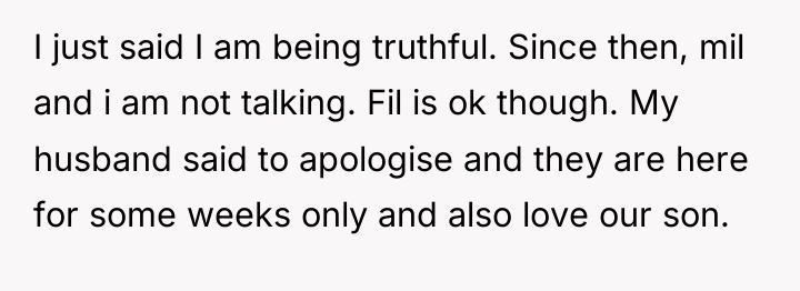 I just said I am being truthful. Since then, mil...