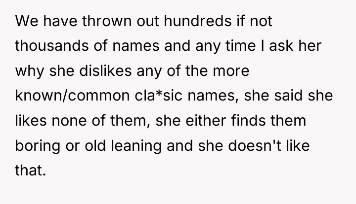 We have thrown out hundreds if not thousands of names...