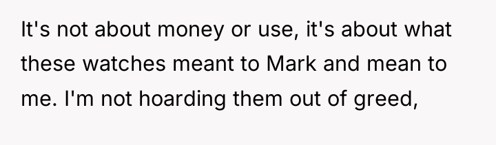 It's not about money or use, it's about what these...