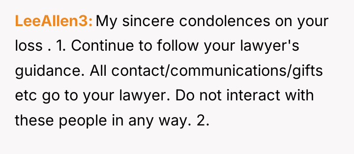 LeeAllen3 My sincere condolences on your loss . 1. Continue...