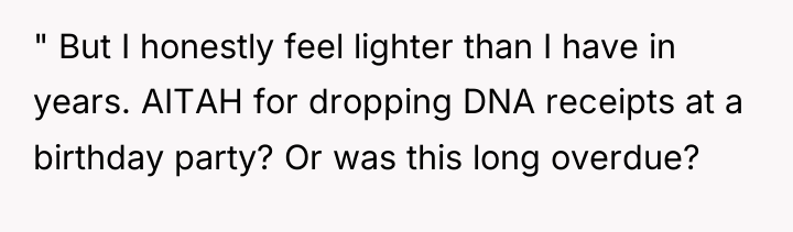 " But I honestly feel lighter than I have in...
