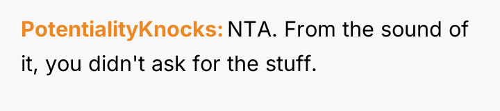 PotentialityKnocks NTA. From the sound of it, you didn't ask...