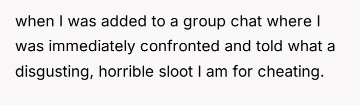 when I was added to a group chat where I...