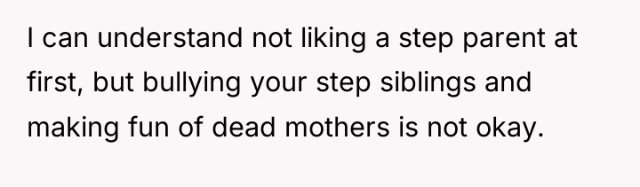 I can understand not liking a step parent at first,...