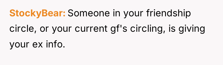 StockyBear Someone in your friendship circle, or your current gf's...