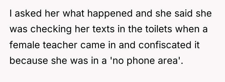 I asked her what happened and she said she was...