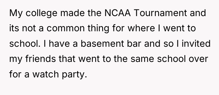 My college made the NCAA Tournament and its not a...