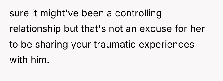 sure it might've been a controlling relationship but that's not...