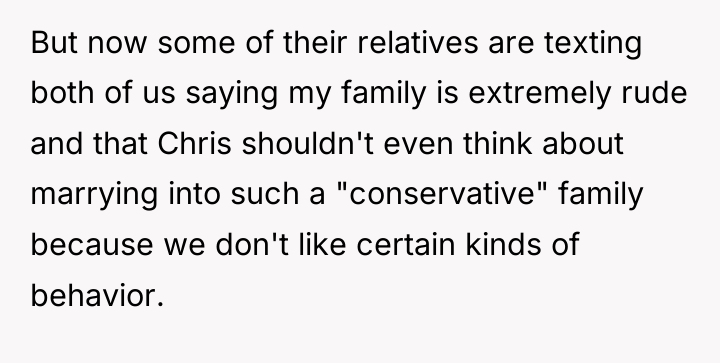 But now some of their relatives are texting both of...