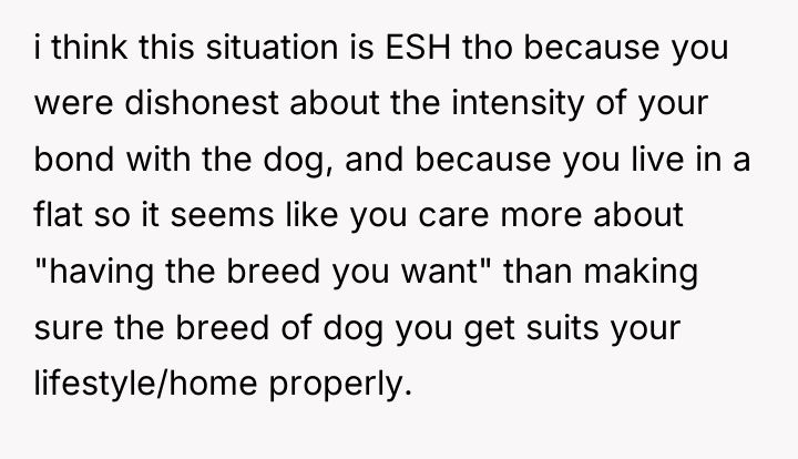i think this situation is ESH tho because you were...
