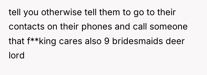 tell you otherwise tell them to go to their contacts...