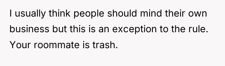 I usually think people should mind their own business but...