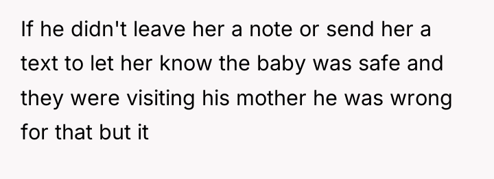 If he didn't leave her a note or send her...