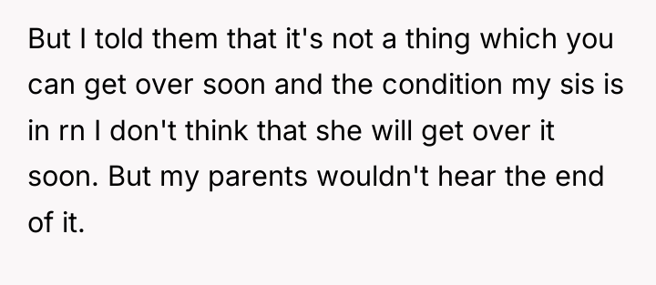 But I told them that it's not a thing which...