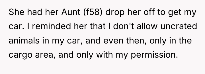 She had her Aunt (f58) drop her off to get...