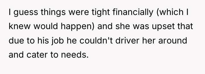 I guess things were tight financially (which I knew would...