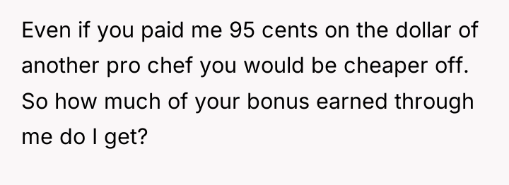 Even if you paid me 95 cents on the dollar...