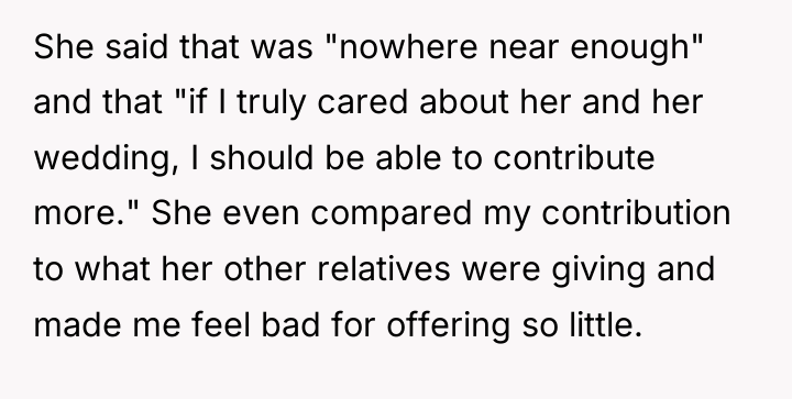 She said that was "nowhere near enough" and that "if...