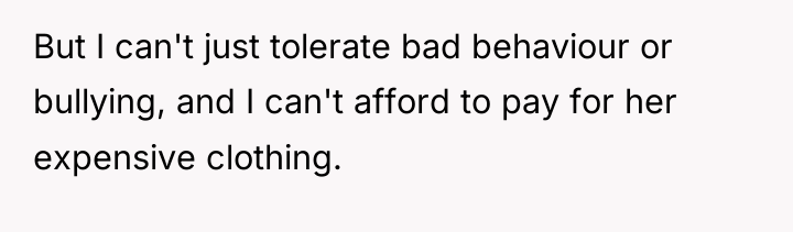 But I can't just tolerate bad behaviour or bullying, and...