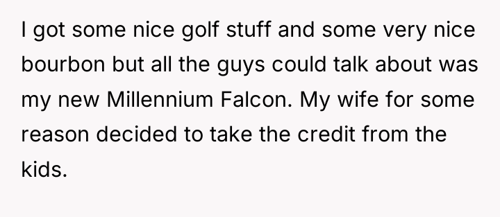 I got some nice golf stuff and some very nice...