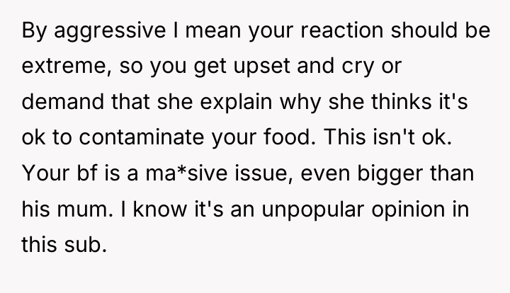 By aggressive I mean your reaction should be extreme, so...