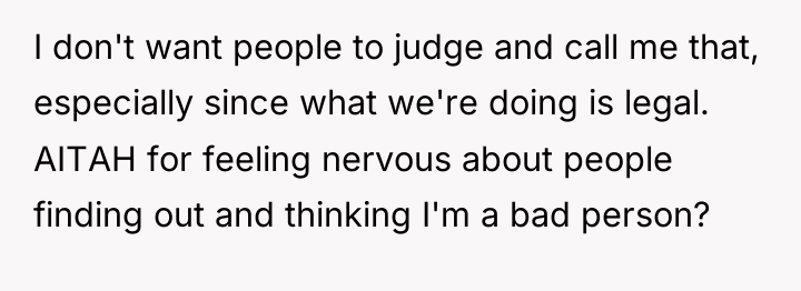 I don't want people to judge and call me that,...
