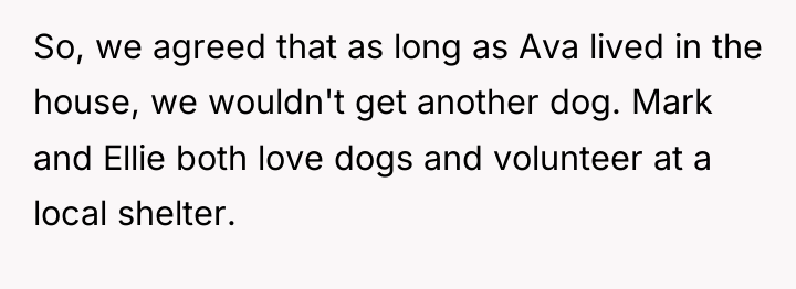 So, we agreed that as long as Ava lived in...