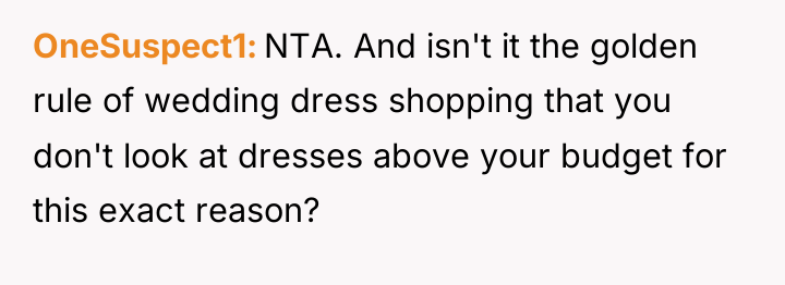 OneSuspect1 NTA. And isn't it the golden rule of wedding...