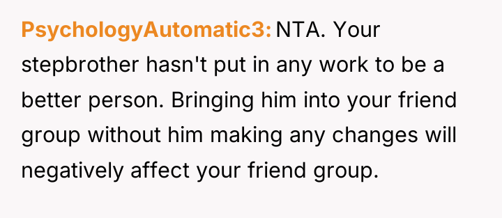 PsychologyAutomatic3 NTA. Your stepbrother hasn't put in any work to...