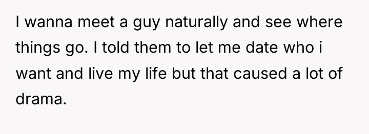 I wanna meet a guy naturally and see where things...