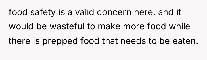 food safety is a valid concern here. and it would...