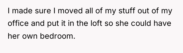 I made sure I moved all of my stuff out...