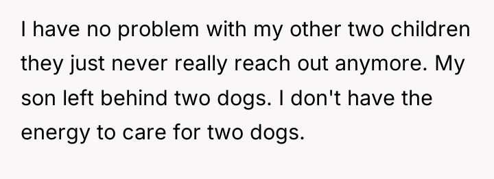 I have no problem with my other two children they...