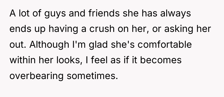 A lot of guys and friends she has always ends...